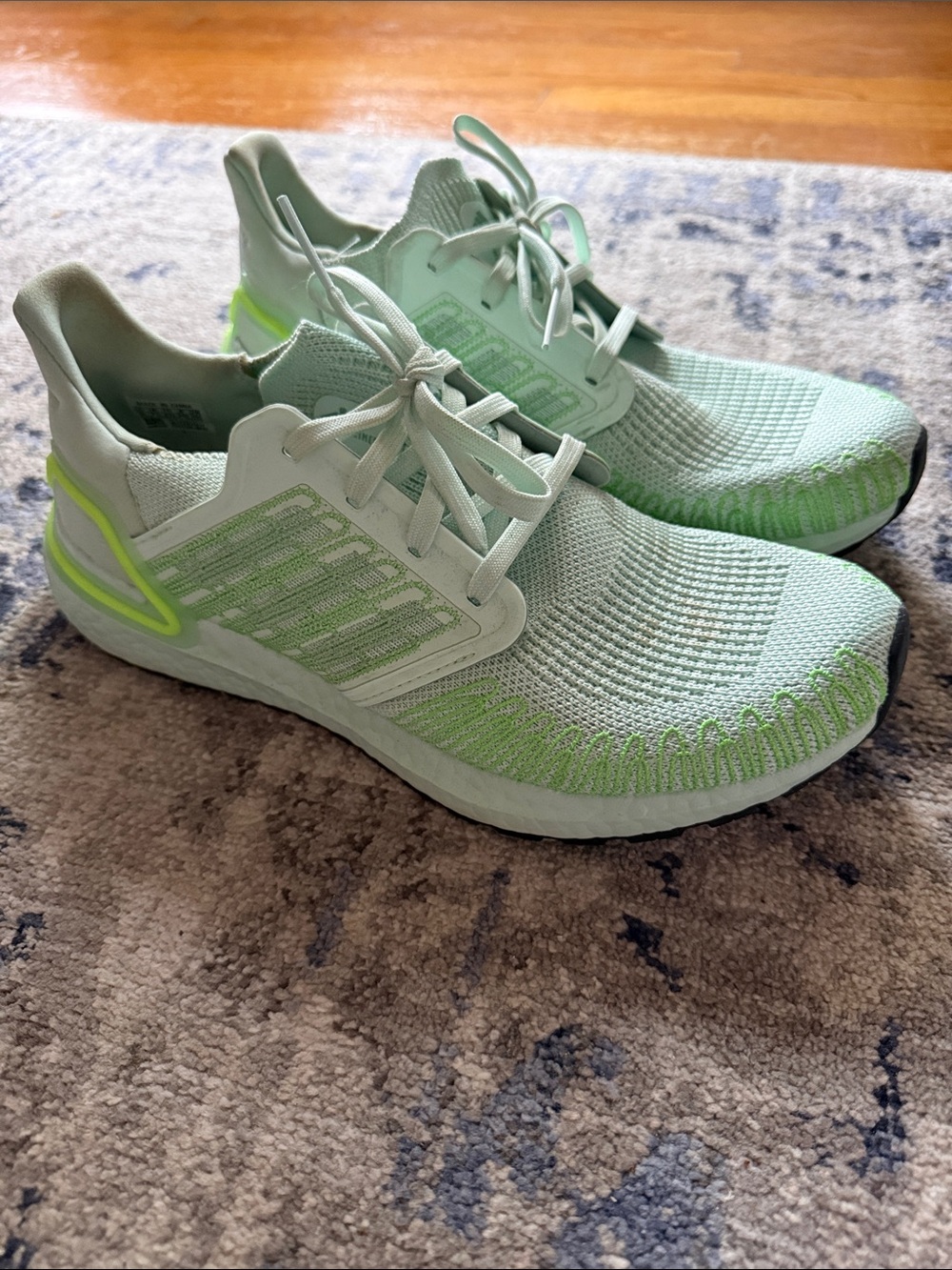 Adidas Light Green Knit Women's Running Sneakers size 9